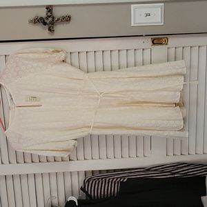 Size 8p Madewell eyelet white flair dress nwt